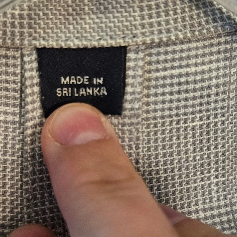 J.Crew Ludlow Slim Fit Linen Cotton Blazer Grey White K8601 Sport Coat Mens 42R